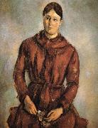 Paul Cezanne to wear red clothes Mrs Cezanne china oil painting reproduction